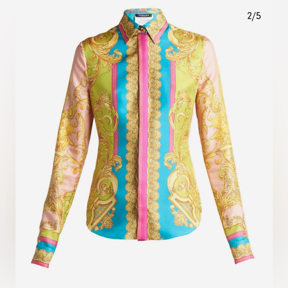 Versace Barocco Goddess Silk Shirt